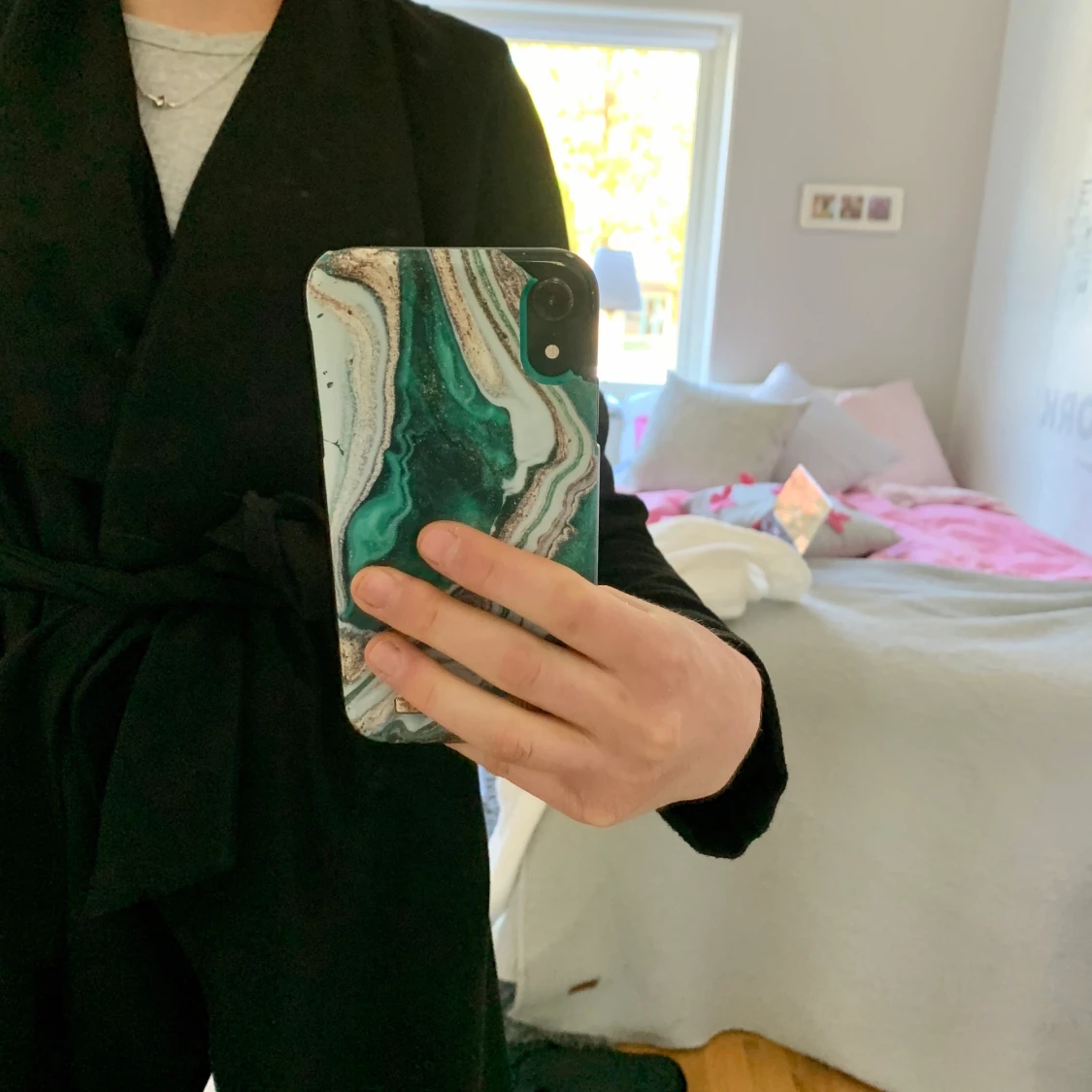 Svart trenchcoat - 90