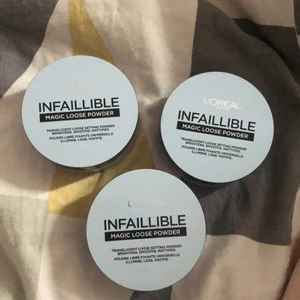 l’oreal paris infallible puder  - 3 stycken transparenta löspuder från l’oreal paris, säljer de för 50 kr styck. Uppdaterar varje gång något blivit sålt.