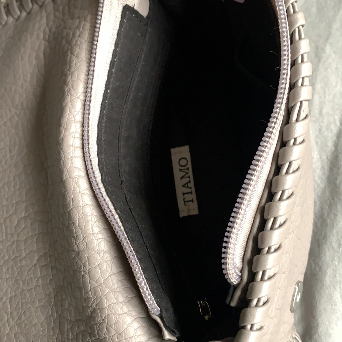 Beige/grå liten väska  - 91