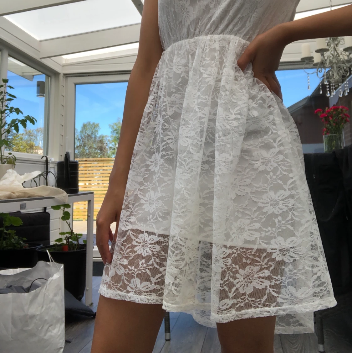Vit klänning  - 90