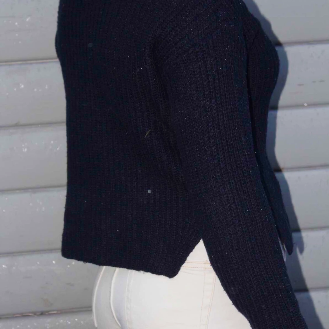 Mörkblå Stockad Tröja - 90