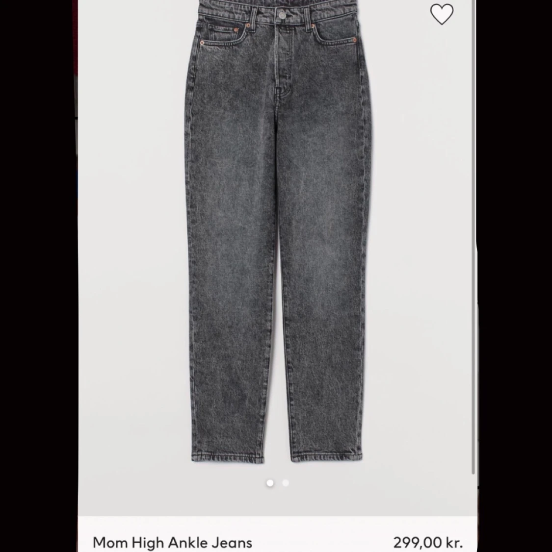 Svarta urtvättade mom jeans 
