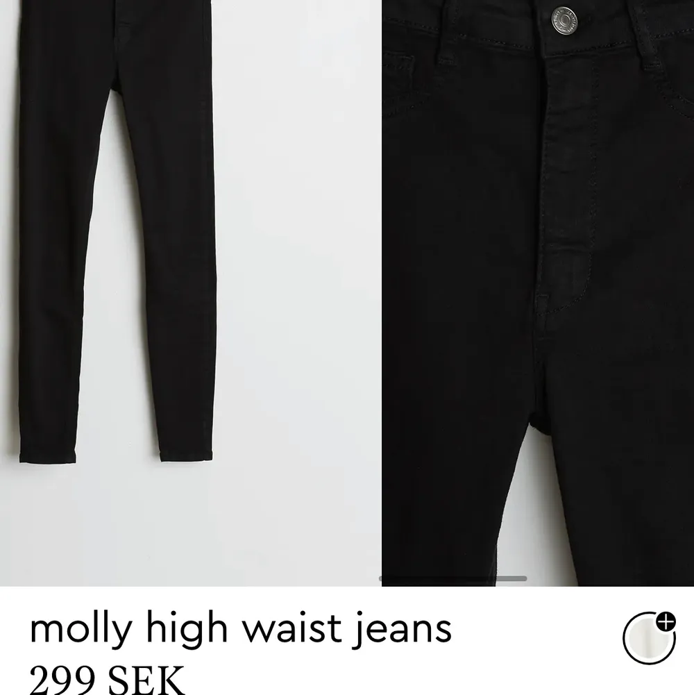 Molly high waist svarta jeans. Oanvända, superfina.. Jeans & Byxor.