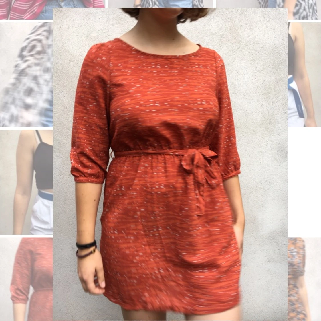 Orange klänning  - 90