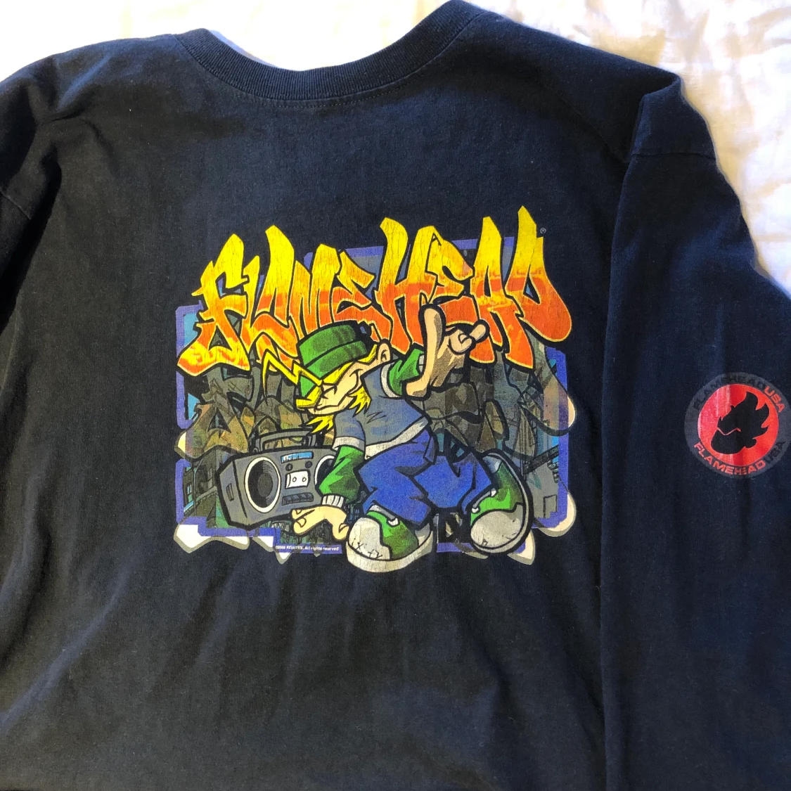 Blå långärmad tröja Storlek. XL - 90