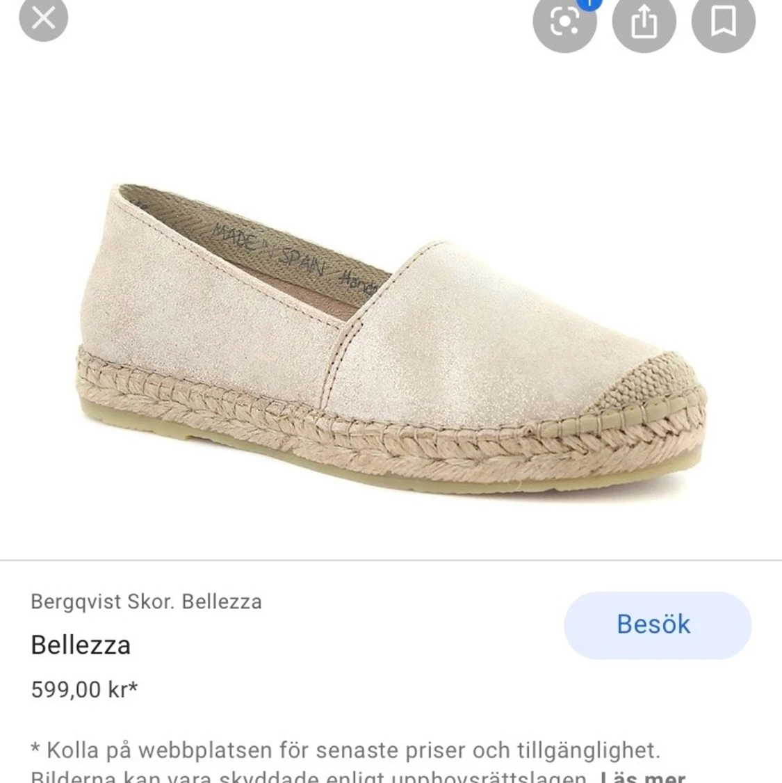 Bellezza skor, storlek 39