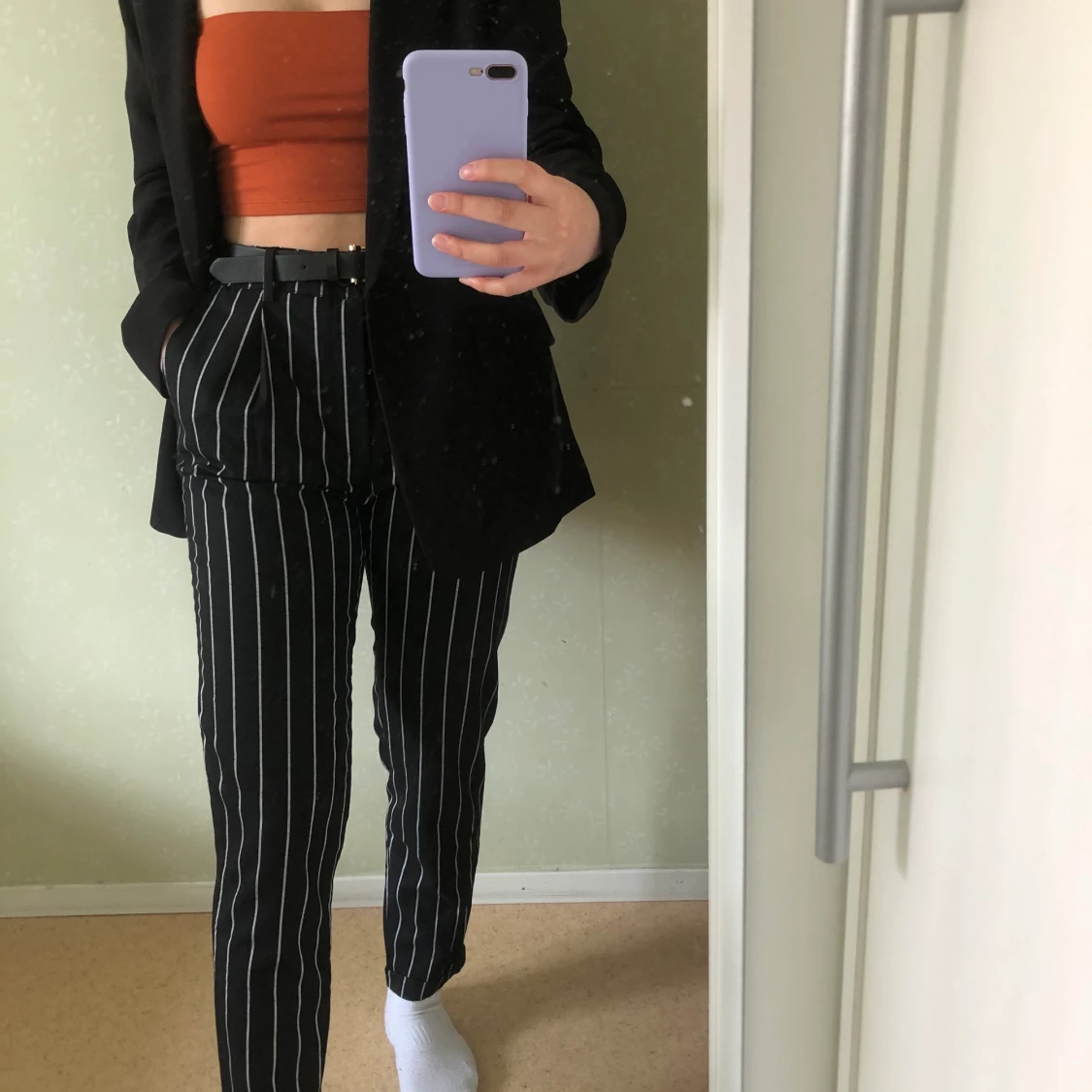 Randiga kostymbyxor från Bershka  - 91