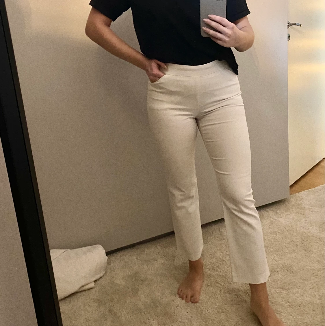 Vita kostymbyxor - 90