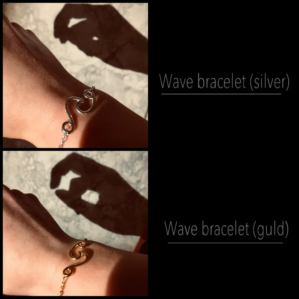 ༄Wave bracelet༄ (guld/silver) ••••kolla in mina andra smycken💞! Frakten blir 15kr hur mkt du än köper✨. Accessoarer.