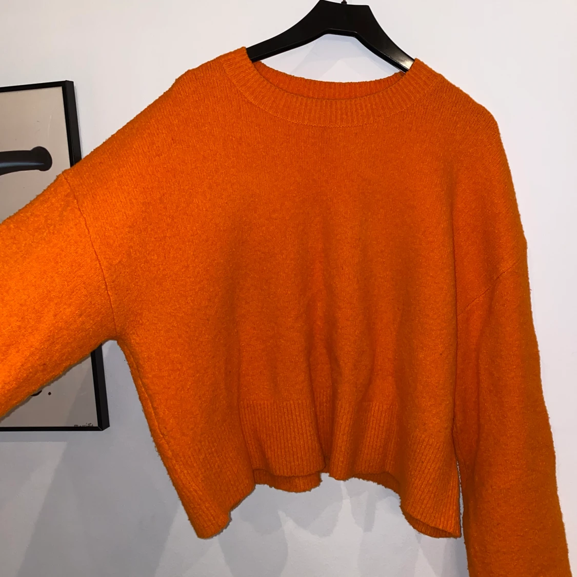 & other stories orange knitted sweatshirt