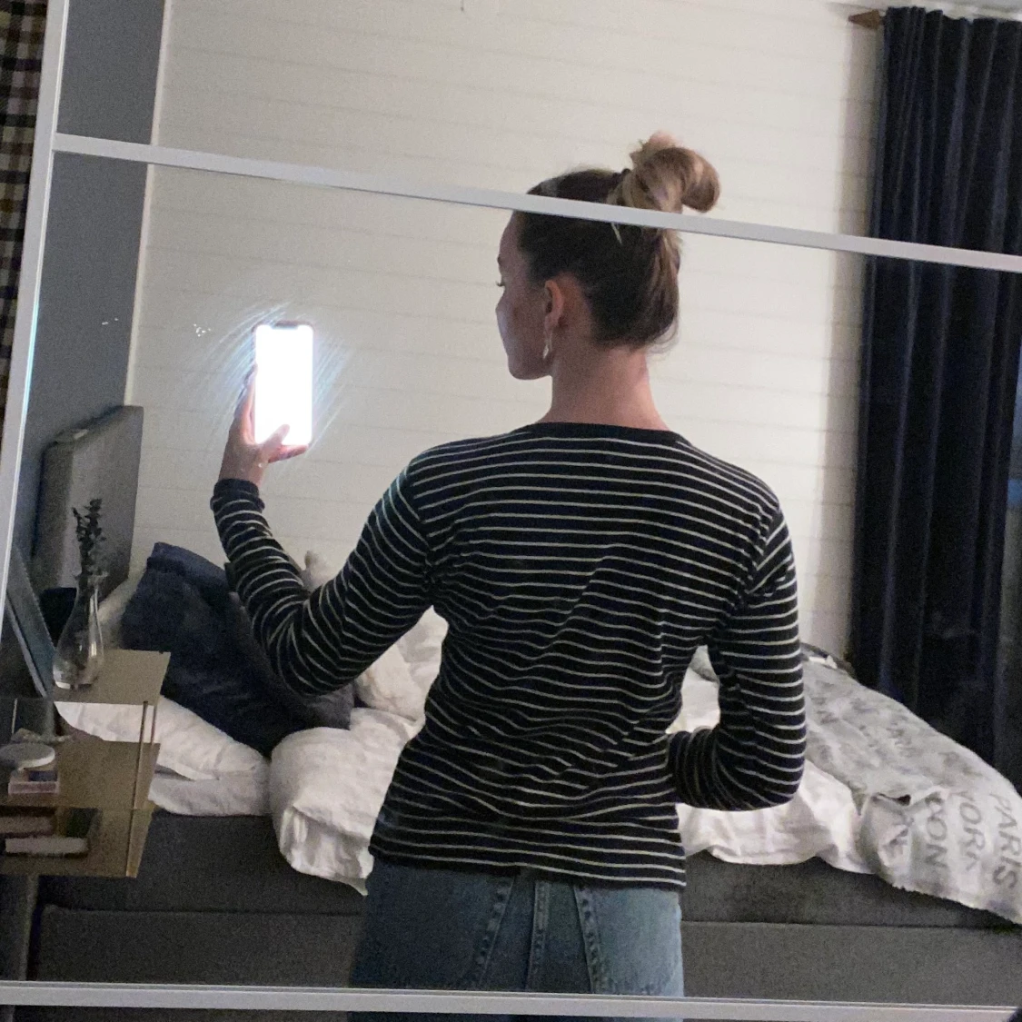 Randig tröja i stl M men mer som en S - 91