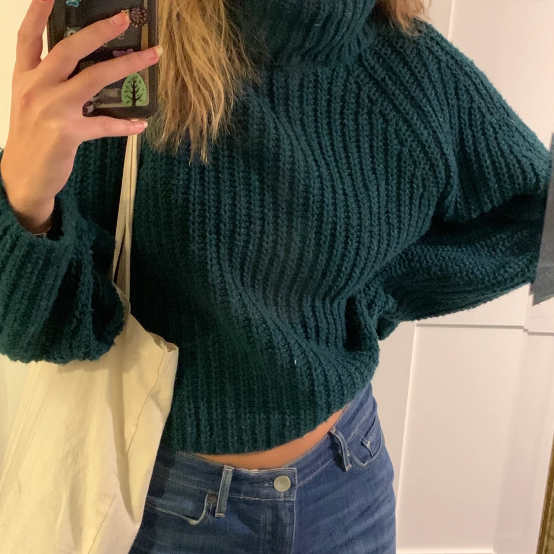 Stickad polotröja weekday 