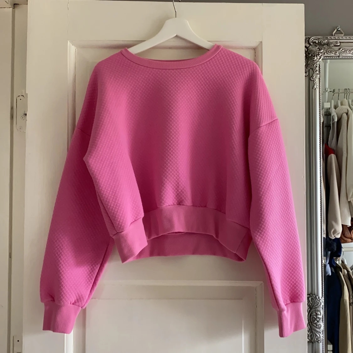 Rosa croppad sweatshirt - 90