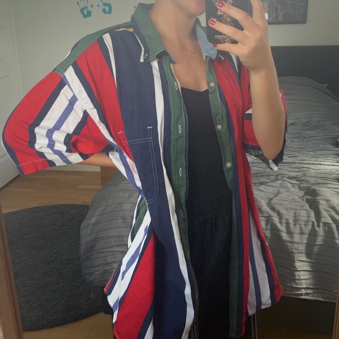 Vintage kortärmad skjorta - 90