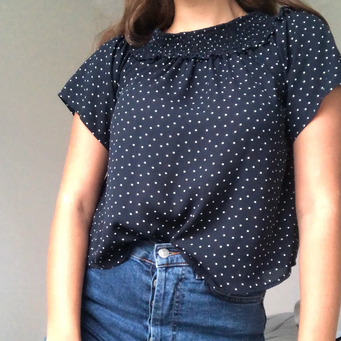 Marinblå blus strl XS-S