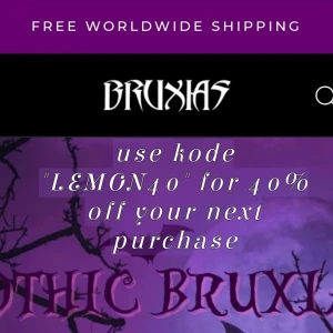 40% off code for Bruxias.com - Use code "LEMON40" for 40% off your purchase in Bruxias.com • Usen el código "LEMON40" con un 40% de descuento en tu compra en Bruxias.com • Använd koden "LEMON40" för 40% rabatt på ditt köp i Bruxias.com
