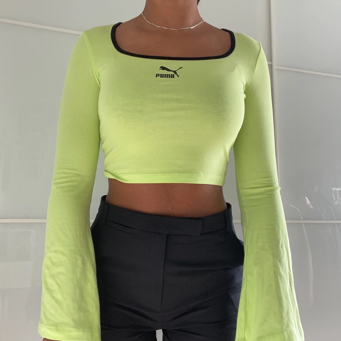 Neongrön Puma tröja