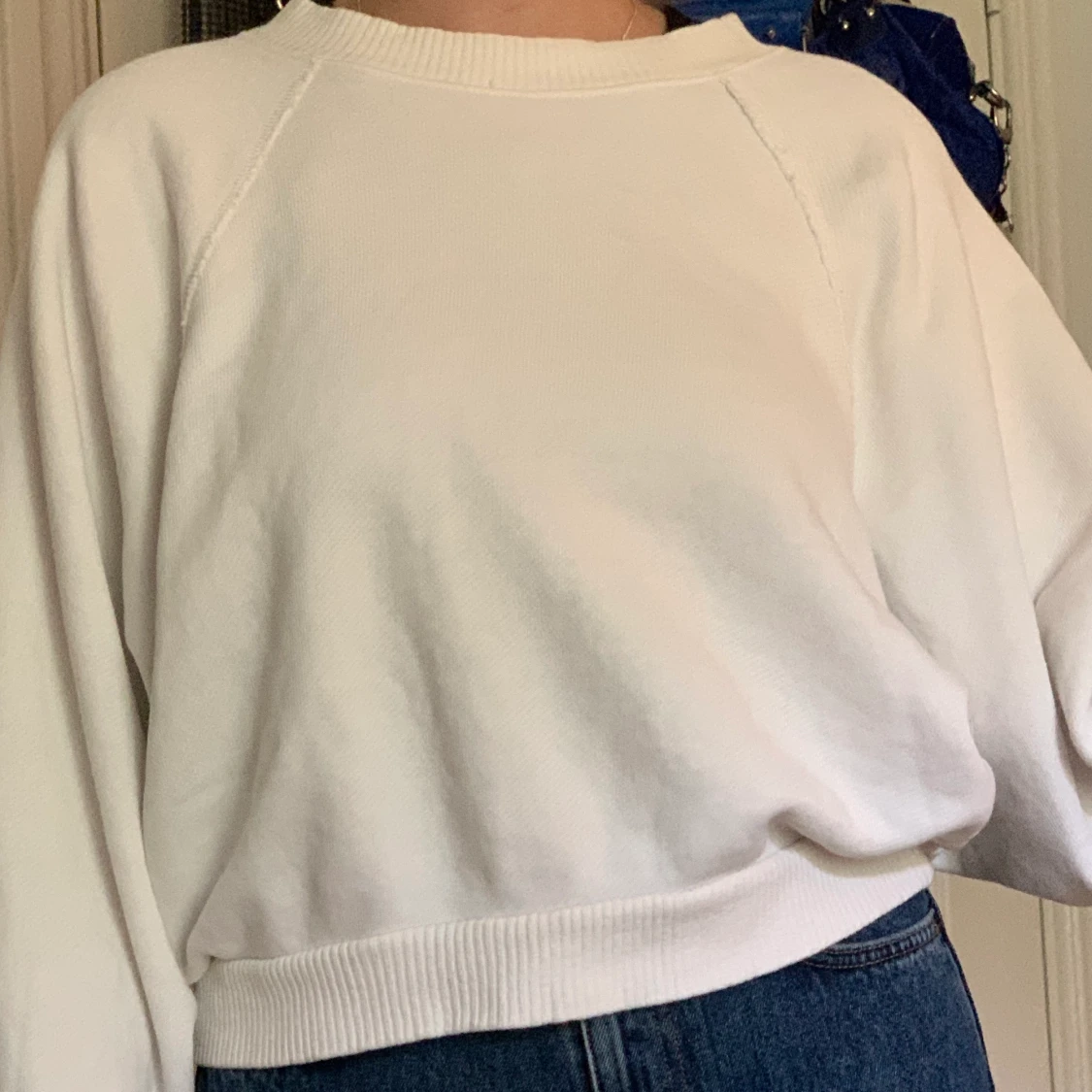 Vit tjocktröja 