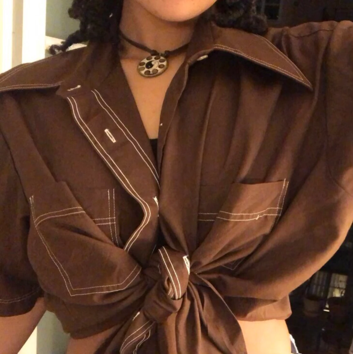 Tunn oversized skjorta - 90