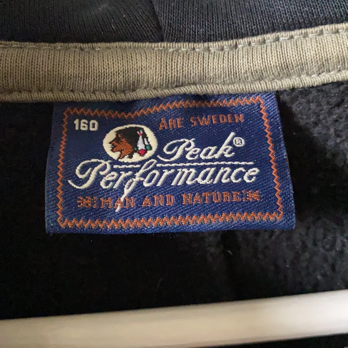 Hoodie, svart-blå - 91