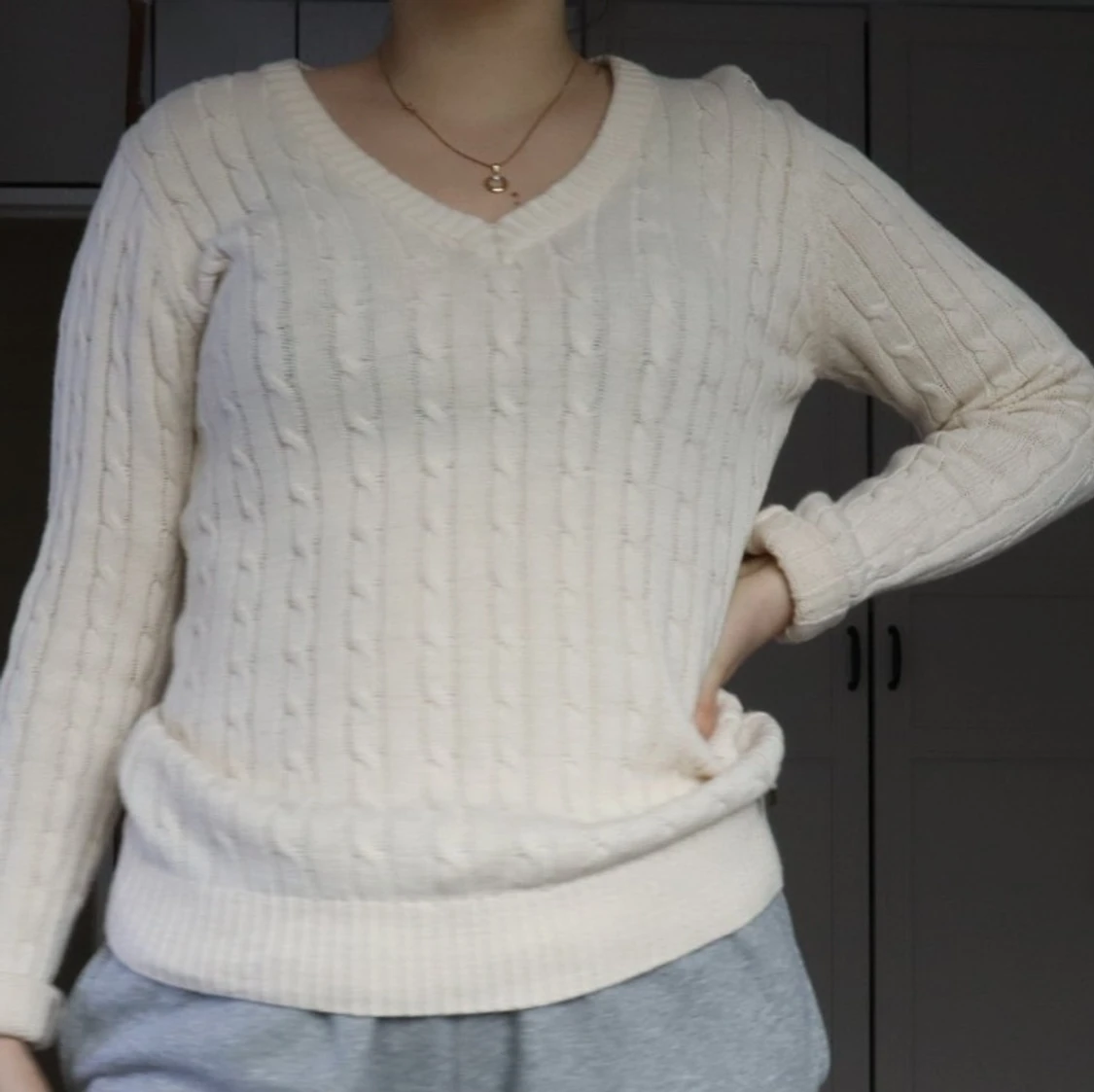 Kabelstickad tröja - 90