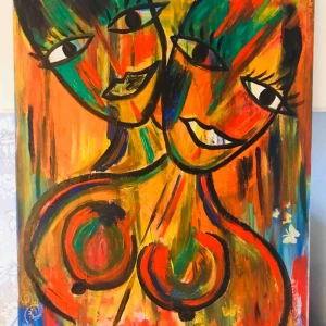  - Mycket snygg målning i orginal och signerad  