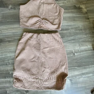 Tvådelad klänning kjol/top  - Guld/glitter festklänning top och kjol