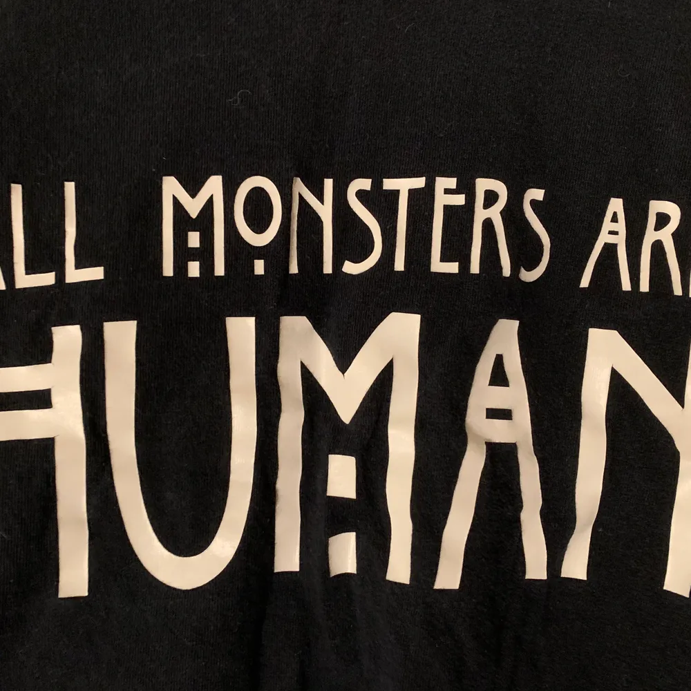 All monsters are human t-shirt (AHS merch) avklippt men ej som en crop top. Storlek S. T-shirts.