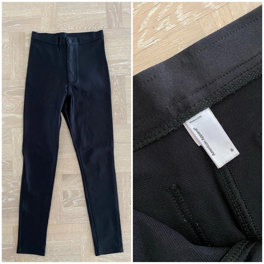 Disco pants från American Apparel. Strl S men passar mer som en XS. Nypris ca 900kr, säljes för 150kr.. Jeans & Byxor.