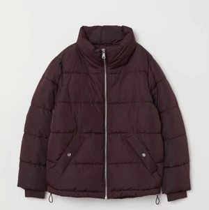 Vinterjacka / pufferjacka  - Snygg, kort vinröd pufferjacka med ståkrage. Fina detaljer som sidfickor med tryckknapp, innermudd vid ärmslut och dragsko i nederkant. Jackan är fodrad och i 100% Polyester. Använd en höst och i bra skick! För referens är jag 169cm lång och brukar ha Strl 38. 