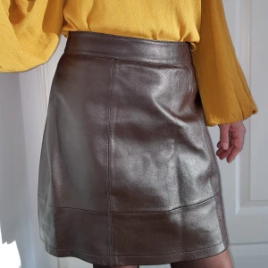 Brown Leather Skirt - Brown leather skirt from Boden, high quality.