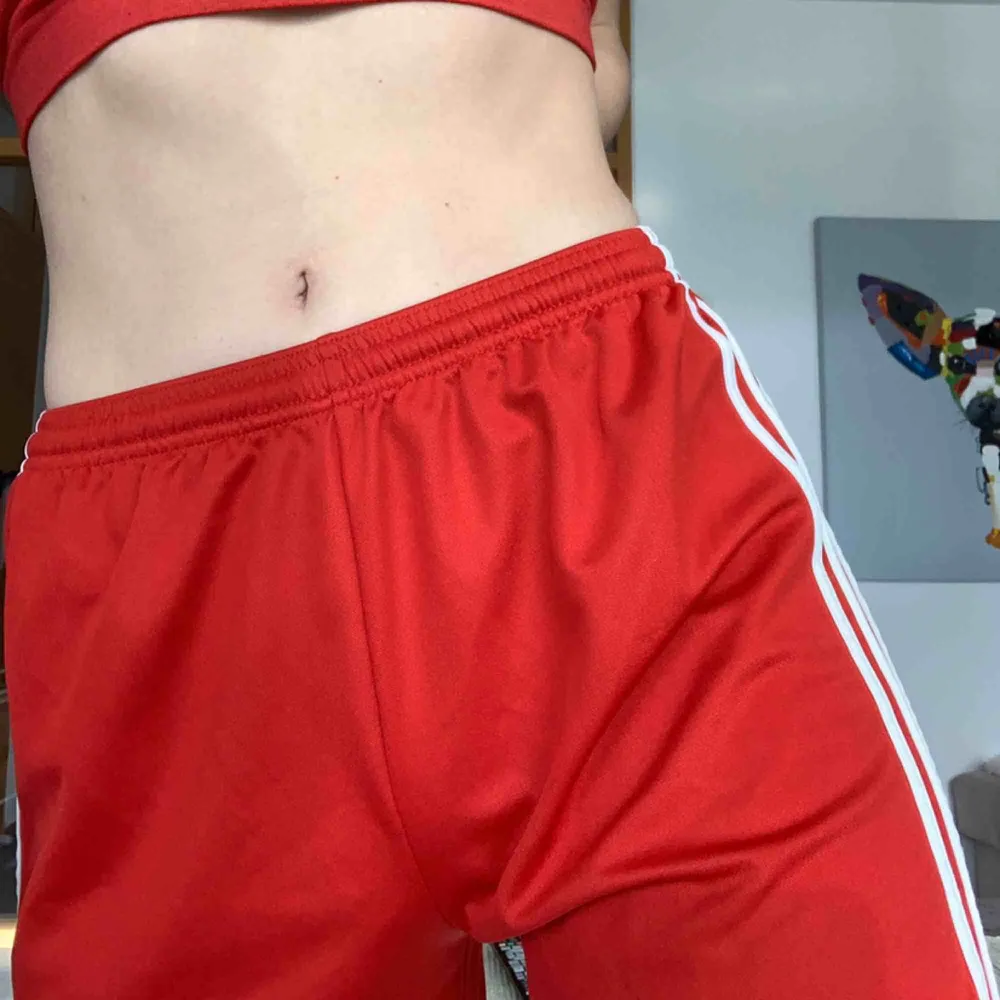 Adidas red soccer shorts — meet up in stockholm or pay for shipping 💞. Shorts.