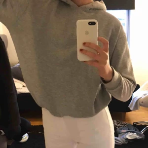  - Jätteskön grå hoodie men saknar snöre till luvan, men de gör ingen stor skillnad. Den sitter bra och är i bra skick. (Pris kan diskuteras)