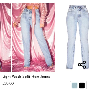Pretty Little thing jeans - Super snygga helt nya jeans, säljer eftersom de va långa på mig och försent att skicka tillbaka. Skriv för fler bilder 🥰prislappar och sådant kvar