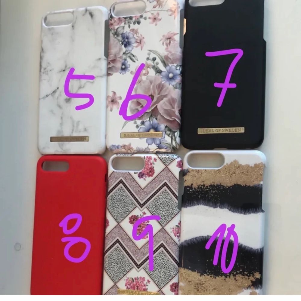 2an får ni gratis om ni köper ett skal! 1 o 3 = 5kr + frakt 5 o 6 = 15kr + frakt 8 = 50kr + frakt (inget appel skal men samma silikon skal förutom Apple märket köpt för 300kr) 9 och 10 50kr + frakt 13 och 15 = 70kr + frakt! SÅLDA= 4,7,12,14!!. Accessoarer.