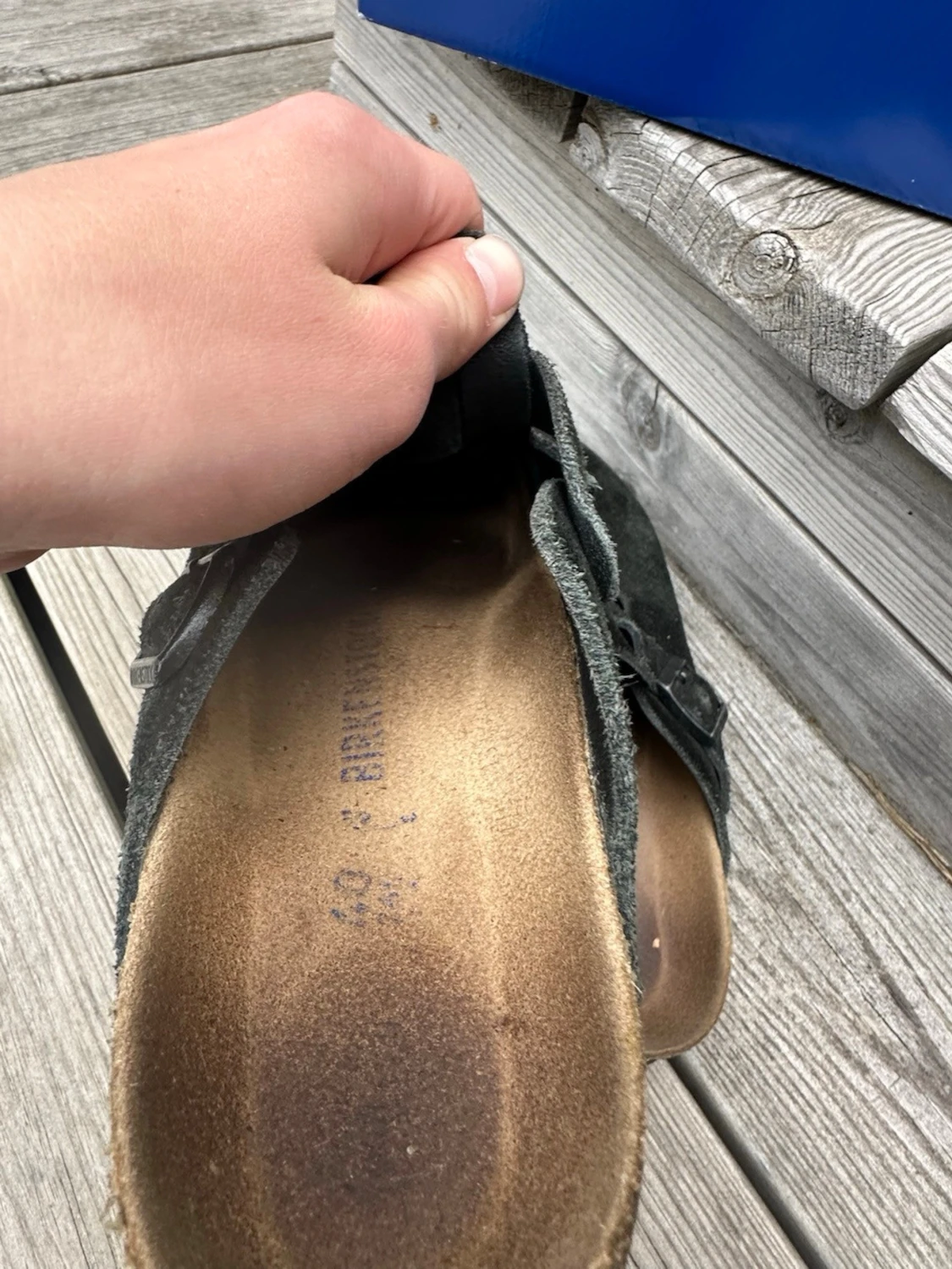 Svarta Birkenstock tofflor mocka - 1