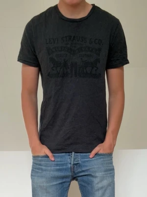 Mörkgrå Levi Strauss T-shirt  - Mörkgrå Levi strauss T-shirt i strl M. Bra skick utan nåra defekter och hör gärna av er vid frågor elr funderingar!!