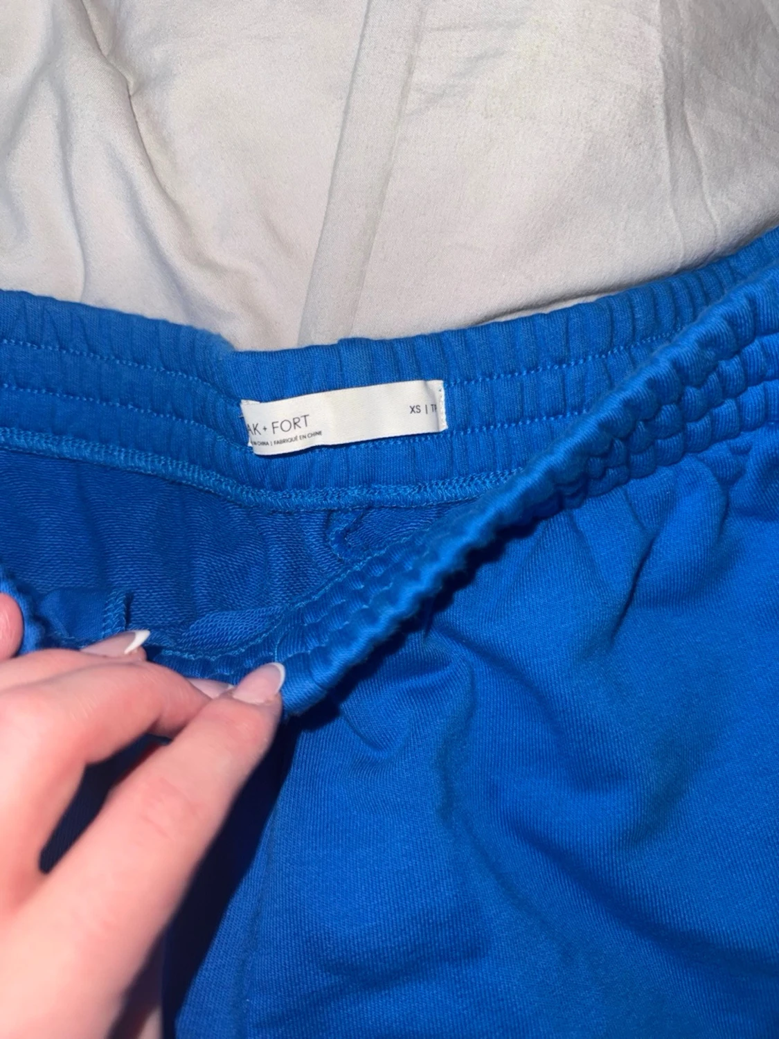 Blå bomullsshorts med resårmidja -Aritzia XS - 2