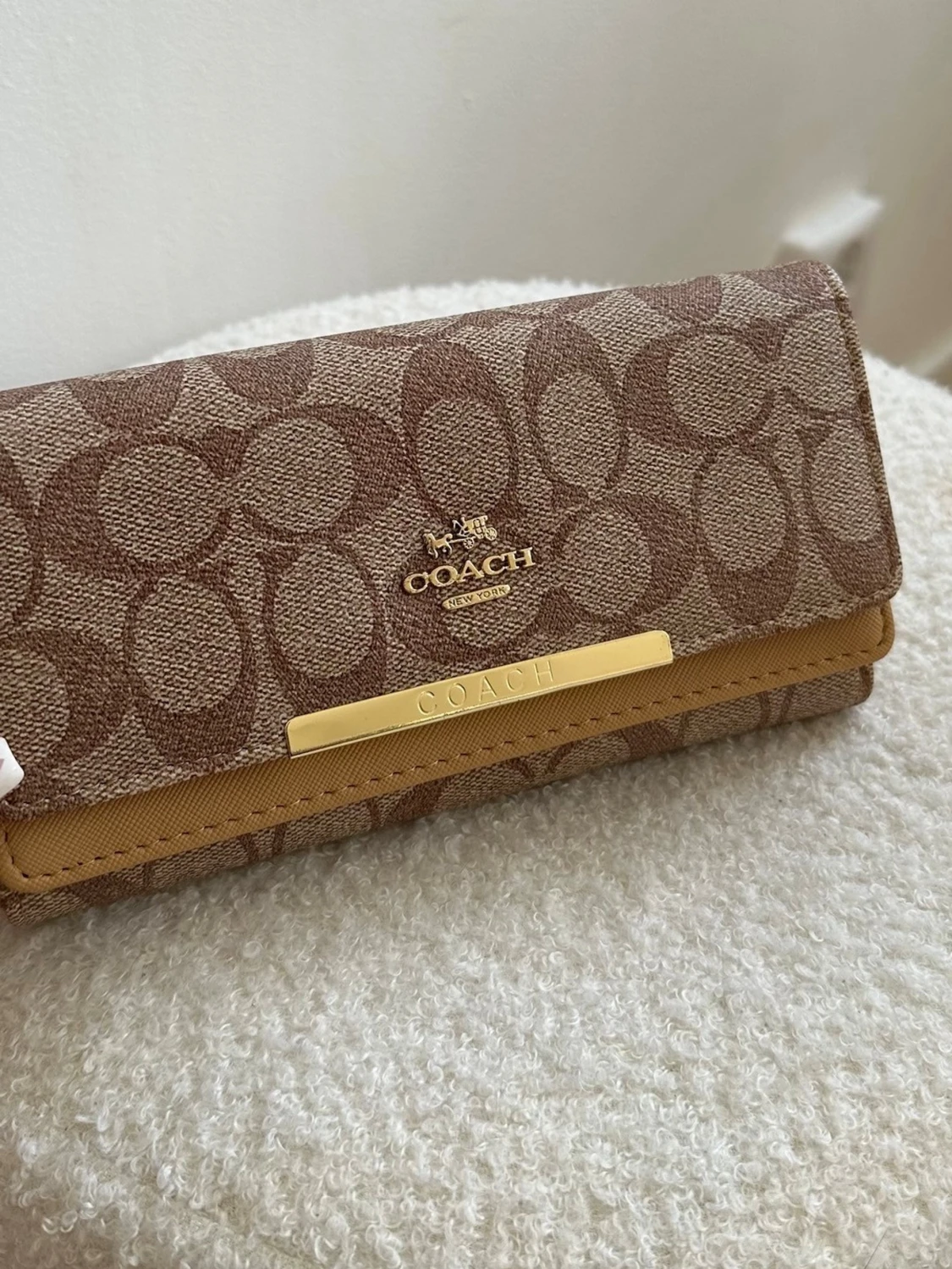 Coach brun monogram plånbok - 1
