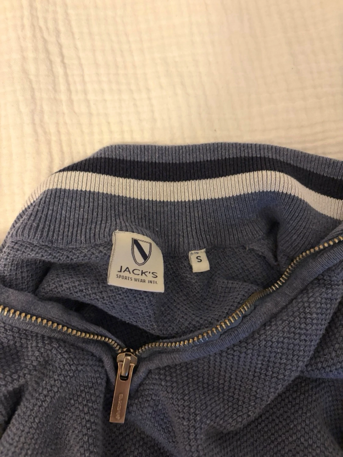 Blå halv zip - 2
