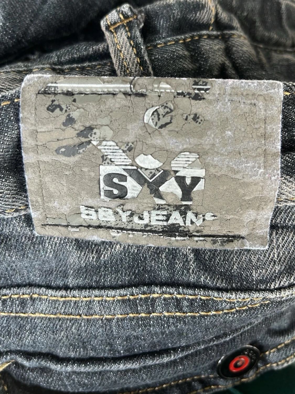 Mörkblå tribal-mönstrade jeans - 2