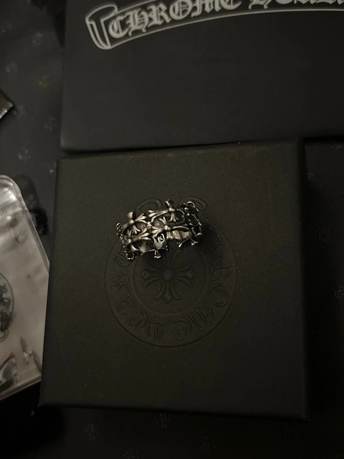 😎öppen ring Chrome Hearts