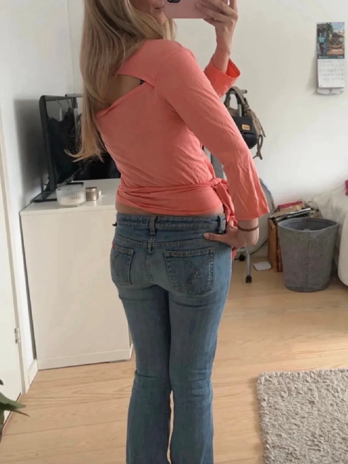 Omlott tröja med knytning🧡 - 1