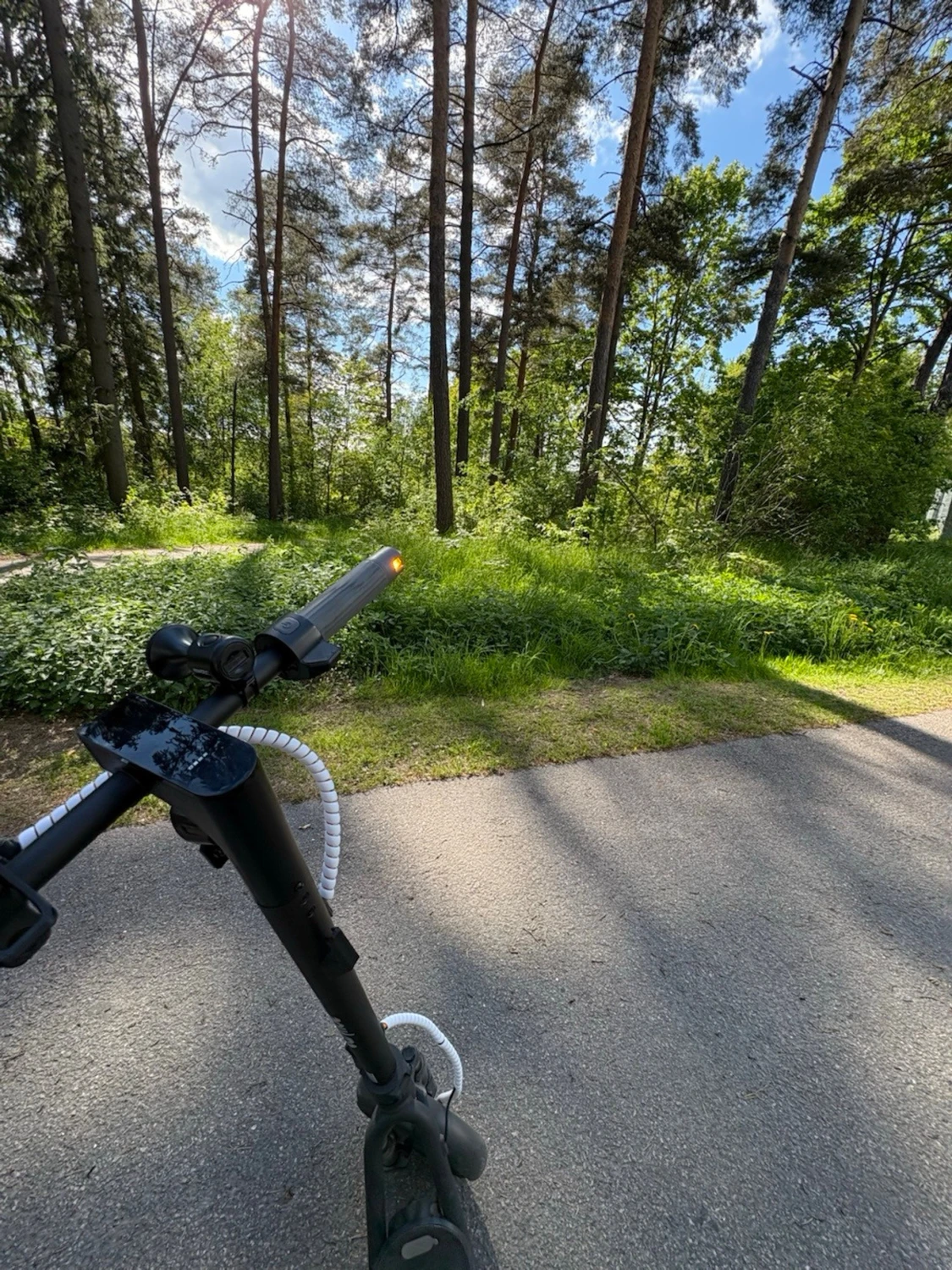 Svart elscooter med breda däck - 4
