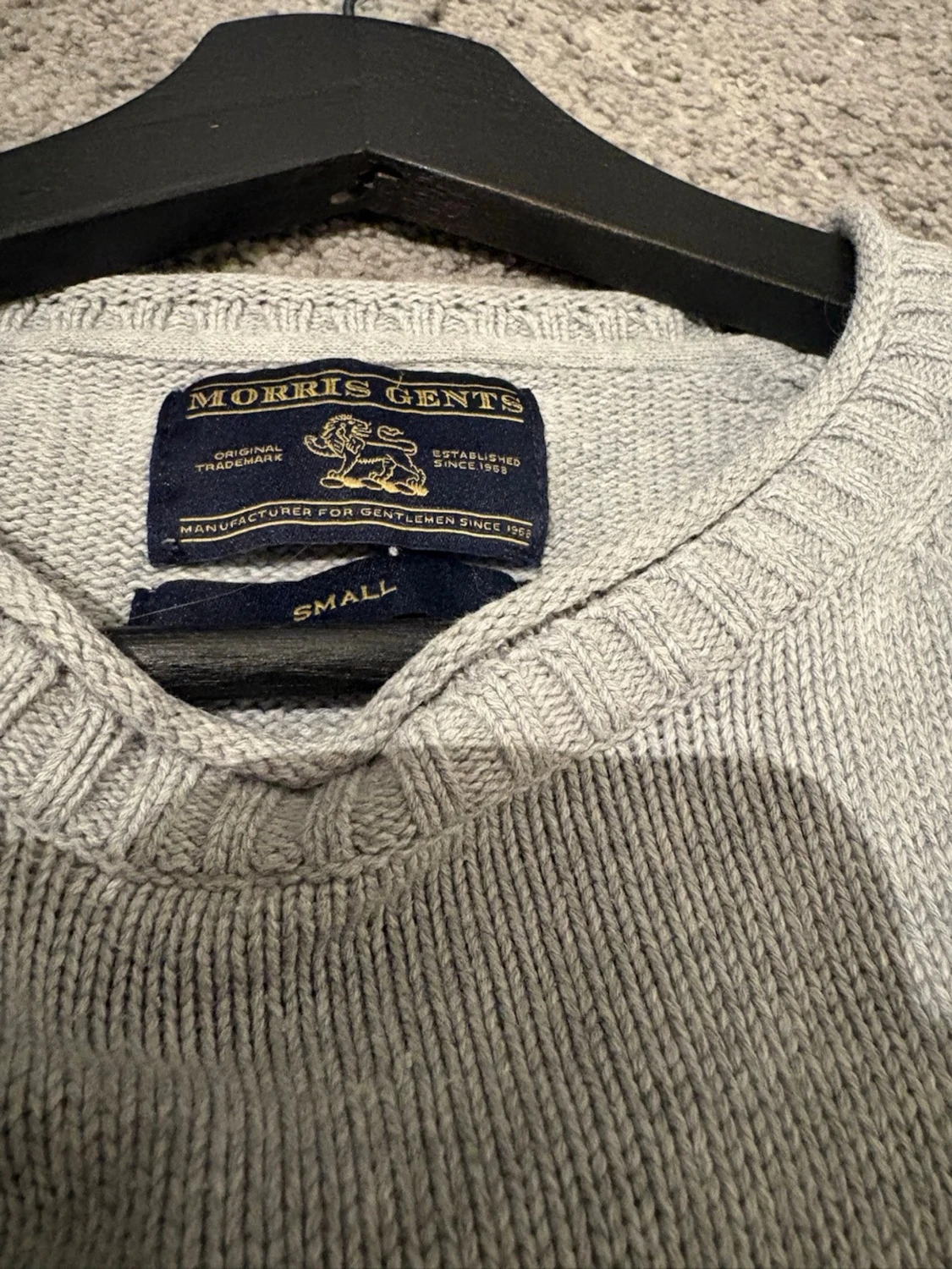 Ljusgrå stickad tröja Morris Gents - 1