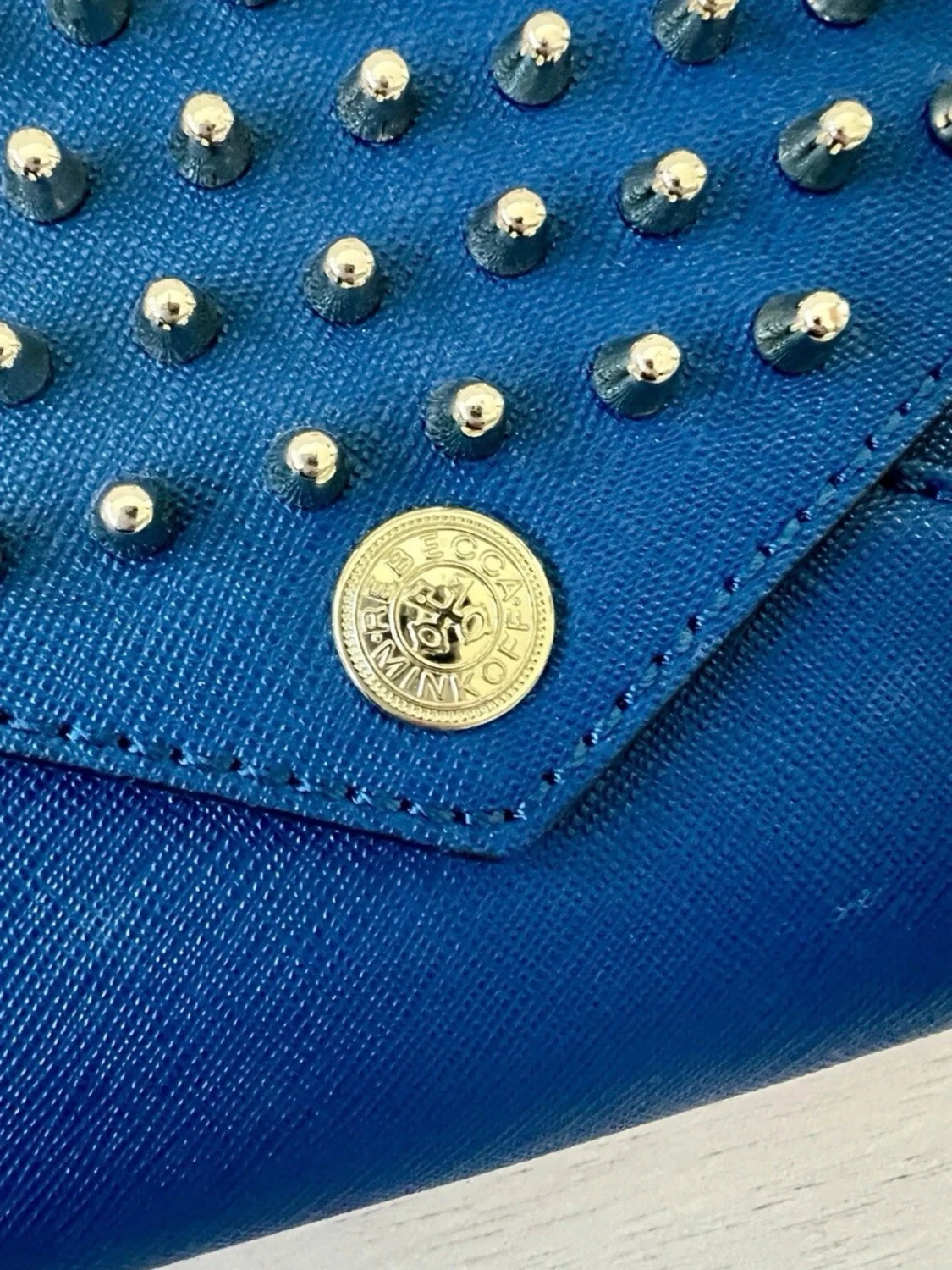 Blå axelväska med nitar Rebecca Minkoff - 1