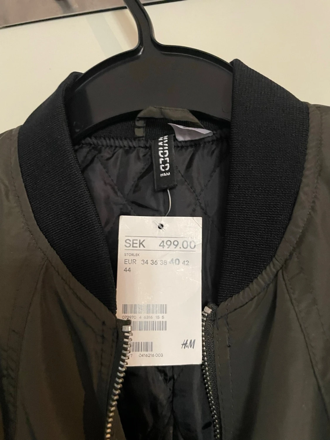 Lång grön vindjacka från H&M - 2