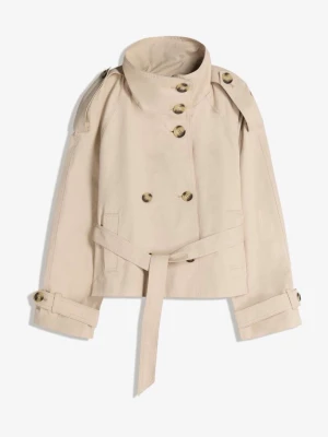 Bershka trenchcoat  - Säljer denna trendiga trenchcoat från bershka som är slutsåld överallt. Kan även byta mot en likadan i XXS
