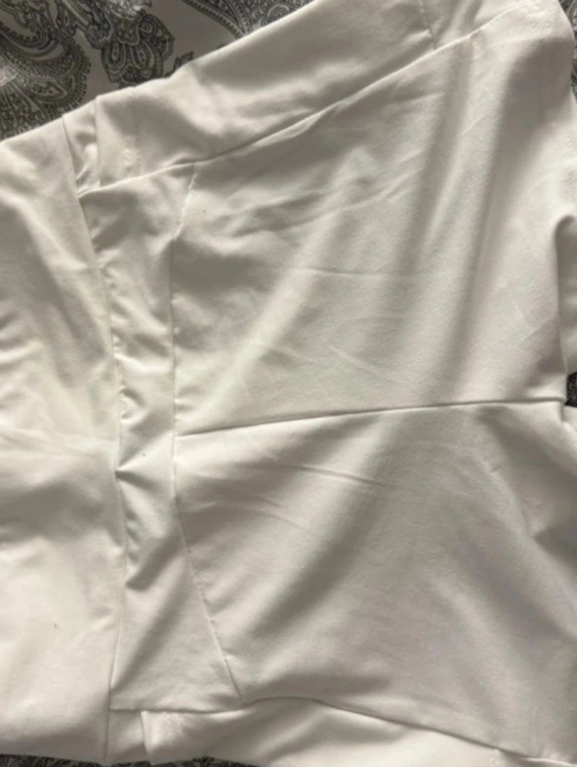 Vita högmidjade shorts i bomull - 1