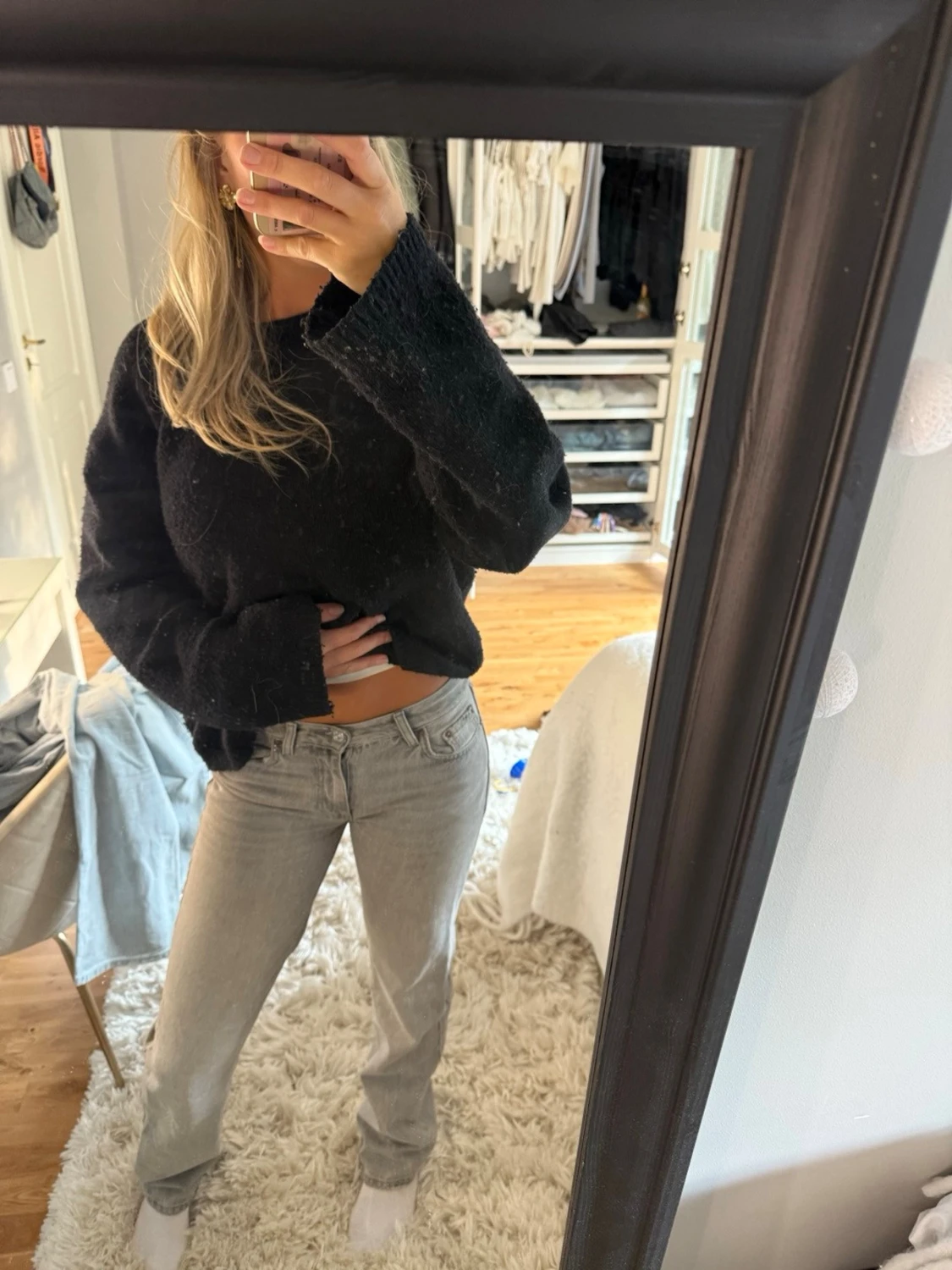 Gråa jeans